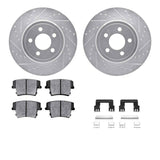 R1 Concepts 07-23 Chrysler 300 Rear Drilled & Slotted Silver Brake Rotor Set w/Optimum OE Pads and Hardware by R1 Concepts RNC-WGUH1-39010