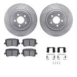 R1 Concepts 14-23 Dodge Charger Rear Drilled & Slotted Silver Brake Rotor Set w/Optimum OE Pads and Hardware by R1 Concepts RNC-WGUH1-39014