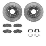 R1 Concepts 07-24 Chrysler 200 Front Drilled & Slotted Silver Brake Rotor Set w/Optimum OE Pads and Hardware by R1 Concepts RNC-WGUH1-39026