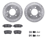 R1 Concepts 07-17 Chrysler 200 Rear Drilled & Slotted Silver Brake Rotor Set w/Optimum OE Pads and Hardware by R1 Concepts RNC-WGUH1-39031