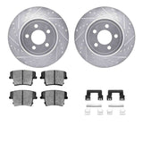 R1 Concepts 05-18 Chrysler 300 Rear Drilled & Slotted Silver Brake Rotor Set w/Optimum OE Pads and Hardware by R1 Concepts RNC-WGUH1-39111