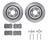 R1 Concepts 05-20 Chrysler 300 Rear Drilled & Slotted Silver Brake Rotor Set w/Optimum OE Pads and Hardware by R1 Concepts RNC-WGUH1-39122