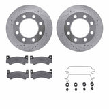 R1 Concepts 71-72 Dodge D200 Pickup Front Drill/Slot Silver Rotors w/Optimum Pads