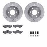R1 Concepts 98-99 Dodge Dakota Front Drilled & Slotted Silver Brake Rotor Set w/Optimum OE Pads and Hardware by R1 Concepts RNC-WGUH1-40076