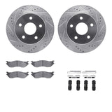R1 Concepts 02-06 Dodge Durango Front Drilled & Slotted Silver Brake Rotor Set w/Optimum OE Pads and Hardware by R1 Concepts RNC-WGUH1-40082