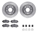R1 Concepts 09-16 Chrysler Town & Country (Van) Front Drill/Slot Silver Rotors w/Optimum Pads by R1 Concepts RNC-WGUH1-40092