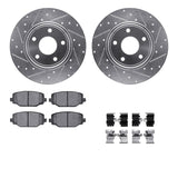 R1 Concepts 12-20 Chrysler Town & Country (Van) Rear Drill/Slot Silver Rotors w/Optimum Pads by R1 Concepts RNC-WGUH1-40094