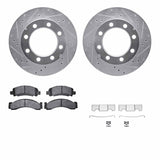 R1 Concepts 77-93 Chevrolet V30 Front Drilled & Slotted Silver Brake Rotor Set w/Optimum OE Pads and Hardware by R1 Concepts RNC-WGUH1-40303