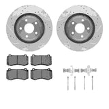 R1 Concepts 06-10 Jeep Grand Cherokee Front Drill/Slot Silver Rotors w/Optimum Pads by R1 Concepts RNC-WGUH1-42029