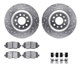 R1 Concepts 14-23 Jeep Cherokee Rear Drilled & Slotted Silver Brake Rotor Set w/Optimum OE Pads and Hardware by R1 Concepts RNC-WGUH1-42044