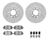 R1 Concepts 14-22 Chrysler 200 Rear Drilled & Slotted Silver Brake Rotor Set w/Optimum OE Pads and Hardware by R1 Concepts RNC-WGUH1-42045
