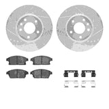 R1 Concepts 11-17 Buick Verano Front Drilled & Slotted Silver Brake Rotor Set w/Optimum OE Pads and Hardware by R1 Concepts RNC-WGUH1-45021