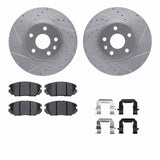 R1 Concepts 10-17 Buick Allure Front Drilled & Slotted Silver Brake Rotor Set w/Optimum OE Pads and Hardware by R1 Concepts RNC-WGUH1-45022
