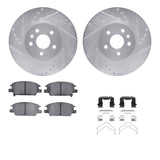 R1 Concepts 18-22 Buick Encore Front Drilled & Slotted Silver Brake Rotor Set w/Optimum OE Pads and Hardware by R1 Concepts RNC-WGUH1-45032