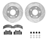 R1 Concepts 83-90 Buick Electra Front Drilled & Slotted Silver Brake Rotor Set w/Optimum OE Pads and Hardware by R1 Concepts RNC-WGUH1-45053