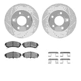 R1 Concepts 86-92 Buick Reatta Front Drilled & Slotted Silver Brake Rotor Set w/Optimum OE Pads and Hardware by R1 Concepts RNC-WGUH1-45055