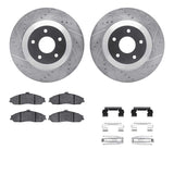 R1 Concepts 97-04 Chevrolet Corvette Front Drill/Slot Silver Rotors w/Optimum Pads by R1 Concepts RNC-WGUH1-46065