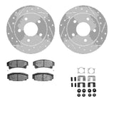 R1 Concepts 86-92 Buick Reatta Rear Drilled & Slotted Silver Brake Rotor Set w/Optimum OE Pads and Hardware by R1 Concepts RNC-WGUH1-46070