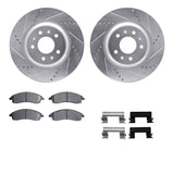 R1 Concepts 05-08 Cadillac CTS Front Drilled & Slotted Silver Brake Rotor Set w/Optimum OE Pads and Hardware by R1 Concepts RNC-WGUH1-46137