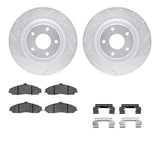 R1 Concepts 05-09 Cadillac XLR Front Drilled & Slotted Silver Brake Rotor Set w/Optimum OE Pads and Hardware by R1 Concepts RNC-WGUH1-46147