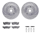 R1 Concepts 69-74 Buick Special Front Drilled & Slotted Silver Brake Rotor Set w/Optimum OE Pads and Hardware by R1 Concepts RNC-WGUH1-47004