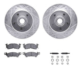 R1 Concepts 70-81 Buick Skylark Front Drilled & Slotted Silver Brake Rotor Set w/Optimum OE Pads and Hardware by R1 Concepts RNC-WGUH1-47005
