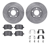R1 Concepts 06-11 Chevrolet HHR Front Drilled & Slotted Silver Brake Rotor Set w/Optimum OE Pads and Hardware by R1 Concepts RNC-WGUH1-47012