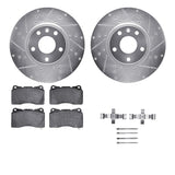 R1 Concepts 14-19 Chevrolet Corvette Front Drill/Slot Silver Rotors w/Optimum Pads by R1 Concepts RNC-WGUH1-47031