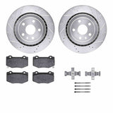 R1 Concepts 16-24 Cadillac ATS Rear Drilled & Slotted Silver Brake Rotor Set w/Optimum OE Pads and Hardware by R1 Concepts RNC-WGUH1-47044