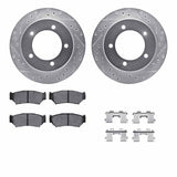 R1 Concepts 91-98 Geo Tracker Front Drilled & Slotted Silver Brake Rotor Set w/Optimum OE Pads and Hardware by R1 Concepts RNC-WGUH1-47268