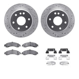 R1 Concepts 00-06 Cadillac Escalade Rear Drill/Slot Silver Rotors w/Optimum Pads by R1 Concepts RNC-WGUH1-48044