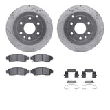R1 Concepts 07-17 Buick Enclave Rear Drilled & Slotted Silver Brake Rotor Set w/Optimum OE Pads and Hardware by R1 Concepts RNC-WGUH1-48049