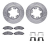 R1 Concepts 04-08 Chevrolet Colorado Front Drill/Slot Silver Rotors w/Optimum Pads