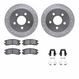 R1 Concepts 97-05 Buick Century Rear Drilled & Slotted Silver Brake Rotor Set w/Optimum OE Pads and Hardware by R1 Concepts RNC-WGUH1-52001
