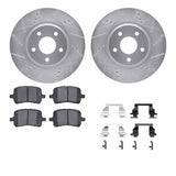 R1 Concepts 04-12 Chevrolet Malibu Front Drill/Slot Silver Rotors w/Optimum Pads by R1 Concepts RNC-WGUH1-53003