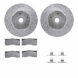 R1 Concepts 65-67 Ford Falcon Front Drilled & Slotted Silver Brake Rotor Set w/Optimum OE Pads and Hardware by R1 Concepts RNC-WGUH1-54003
