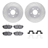 R1 Concepts 07-14 Ford Mustang Rear Drilled & Slotted Silver Brake Rotor Set w/Optimum OE Pads and Hardware by R1 Concepts RNC-WGUH1-54040