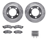 R1 Concepts 86-93 Ford F-150 Front Drilled & Slotted Silver Brake Rotor Set w/Optimum OE Pads and Hardware by R1 Concepts RNC-WGUH1-54051