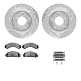 R1 Concepts 90-94 Ford Ranger Front Drilled & Slotted Silver Brake Rotor Set w/Optimum OE Pads and Hardware by R1 Concepts RNC-WGUH1-54057