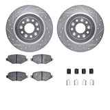 R1 Concepts 09-19 Ford Taurus Rear Drilled & Slotted Silver Brake Rotor Set w/Optimum OE Pads and Hardware by R1 Concepts RNC-WGUH1-54090