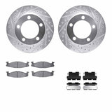 R1 Concepts 94-96 Ford Bronco Front Drilled & Slotted Silver Brake Rotor Set w/Optimum OE Pads and Hardware by R1 Concepts RNC-WGUH1-54094