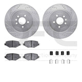 R1 Concepts 17-17 Ford Explorer Rear Drilled & Slotted Silver Brake Rotor Set w/Optimum OE Pads and Hardware by R1 Concepts RNC-WGUH1-54164