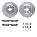 R1 Concepts 11-19 Ford Explorer Front Drilled & Slotted Silver Brake Rotor Set w/Optimum OE Pads and Hardware by R1 Concepts RNC-WGUH1-54204