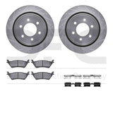 R1 Concepts 12-20 Ford F-150 Rear Drilled & Slotted Silver Brake Rotor Set w/Optimum OE Pads and Hardware by R1 Concepts RNC-WGUH1-54208