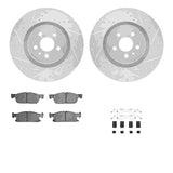 R1 Concepts 17-20 Ford FusIon Front Drilled & Slotted Silver Brake Rotor Set w/Optimum OE Pads and Hardware by R1 Concepts RNC-WGUH1-55002