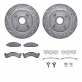 R1 Concepts 74-80 Ford Pinto Front Drilled & Slotted Silver Brake Rotor Set w/Optimum OE Pads and Hardware by R1 Concepts RNC-WGUH1-55046
