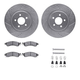 R1 Concepts 94-04 Ford Mustang Front Drilled & Slotted Silver Brake Rotor Set w/Optimum OE Pads and Hardware by R1 Concepts RNC-WGUH1-55135