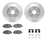 R1 Concepts 17-25 Honda CR-V Rear Drilled & Slotted Silver Brake Rotor Set w/Optimum OE Pads and Hardware by R1 Concepts RNC-WGUH1-58034