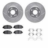 R1 Concepts 13-25 Honda HR-V Front Drilled & Slotted Silver Brake Rotor Set w/Optimum OE Pads and Hardware by R1 Concepts RNC-WGUH1-59052
