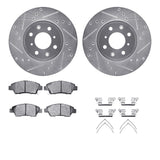 R1 Concepts 14-20 Honda City Front Drilled & Slotted Silver Brake Rotor Set w/Optimum OE Pads and Hardware by R1 Concepts RNC-WGUH1-59053